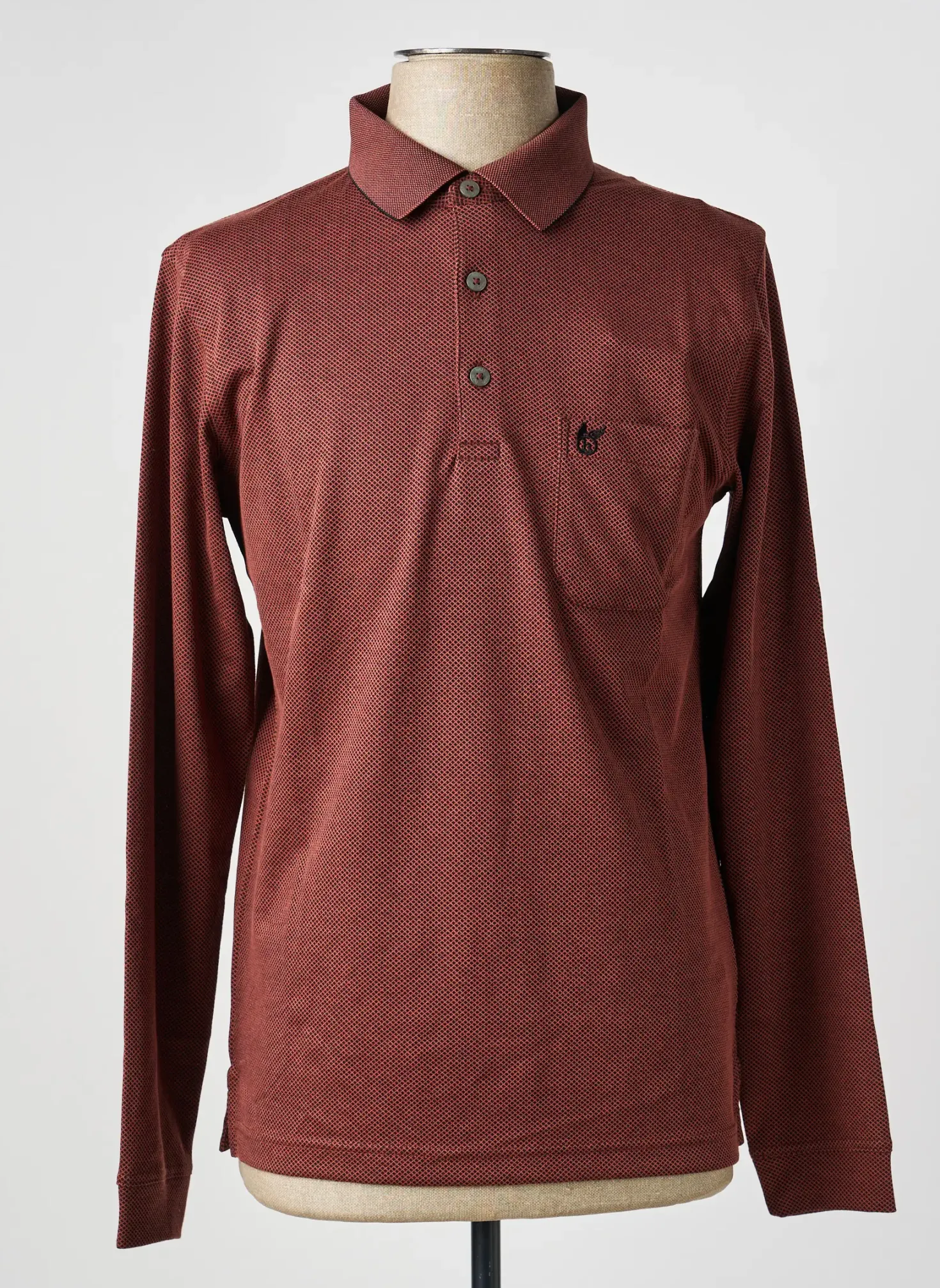 Polo Hajo Marron Manches Longues