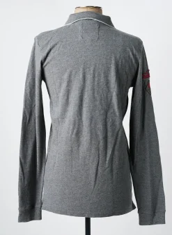 Polo Japan Rags Gris Manches Longues