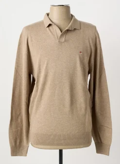 Polo Jupiter Marron Manches Longues