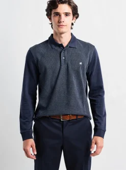Polo Kaporal Bleu Manches Longues