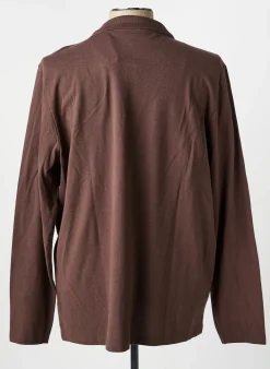 Polo Lee Cooper Marron Manches Longues