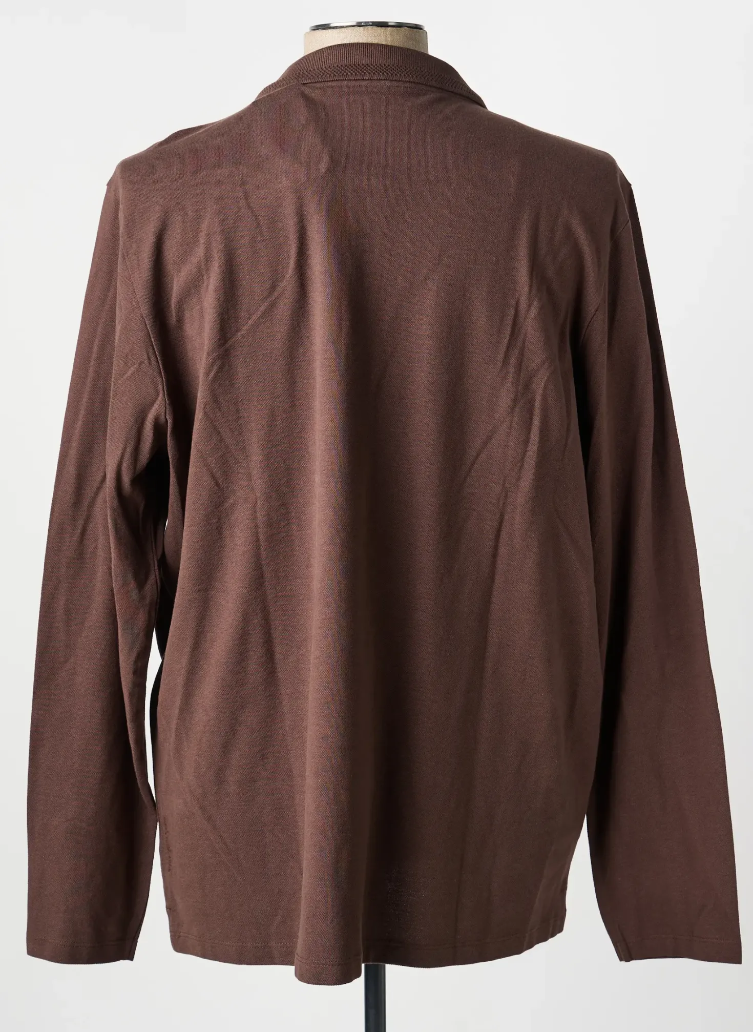 Polo Lee Cooper Marron Manches Longues