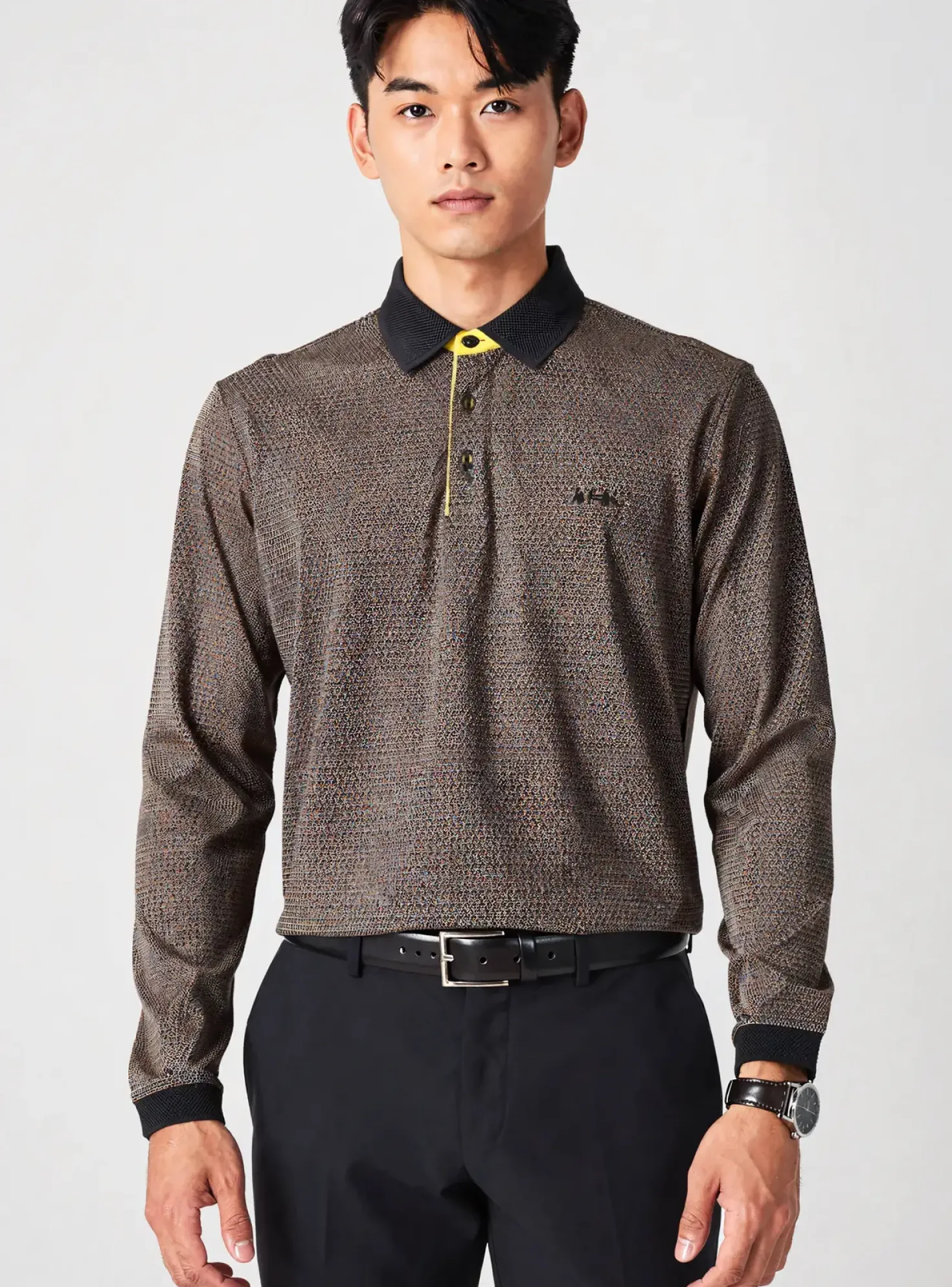 Polo Lee Cooper Noir Manches Longues