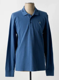 Polo Mat De Misaine Bleu Manches Longues