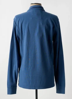 Polo Mat De Misaine Bleu Manches Longues