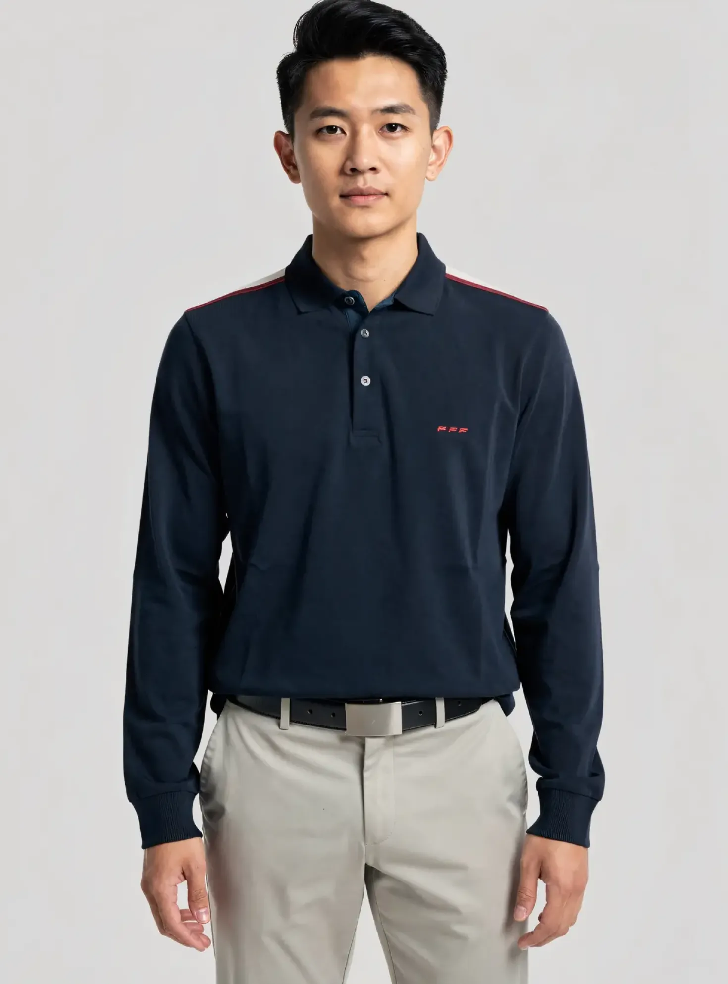 Polo Mise Au Green Bleu Manches Longues