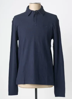 Polo Mustang Bleu Manches Longues