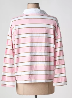 Polo Ninette Rose Manches Longues