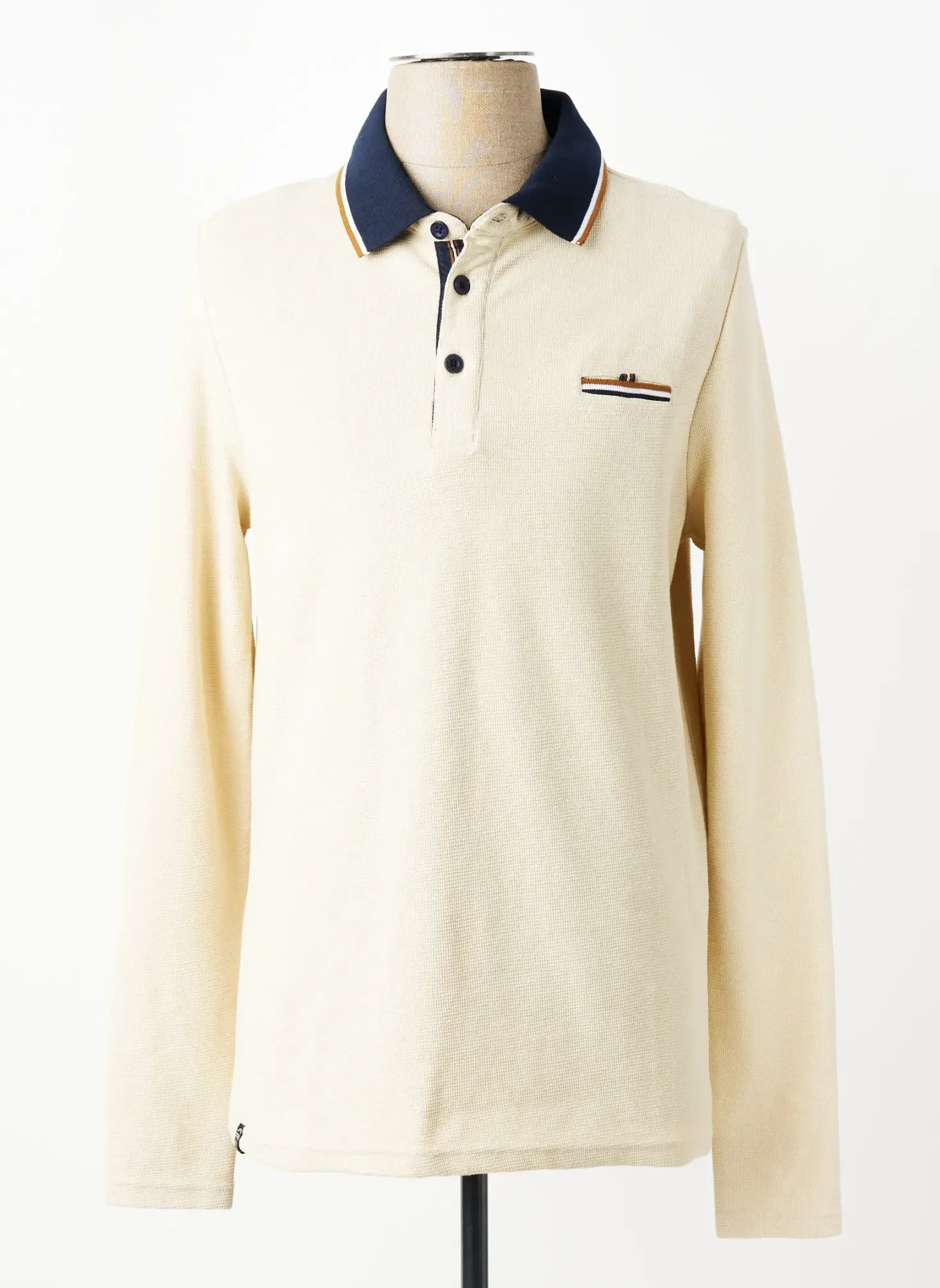 Polo Ritchie Beige Manches Longues