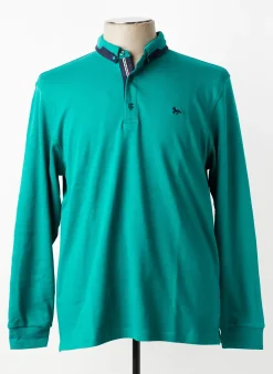 Polo Stil Park Vert Manches Longues