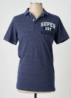 Polo Superdry Bleu Manches Courtes