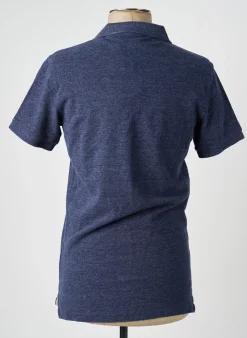 Polo Superdry Bleu Manches Courtes