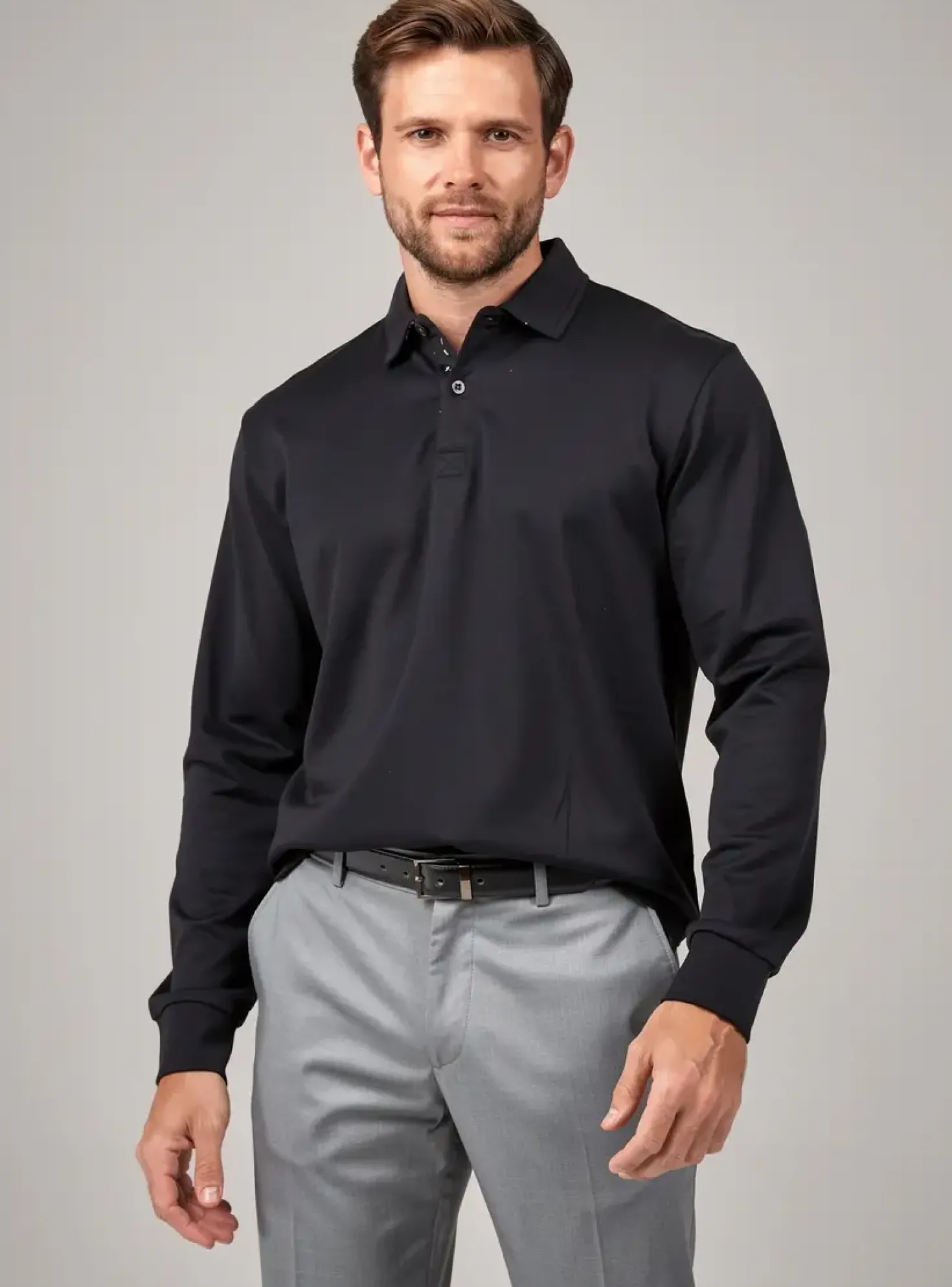 Polo Tbs Noir Manches Longues
