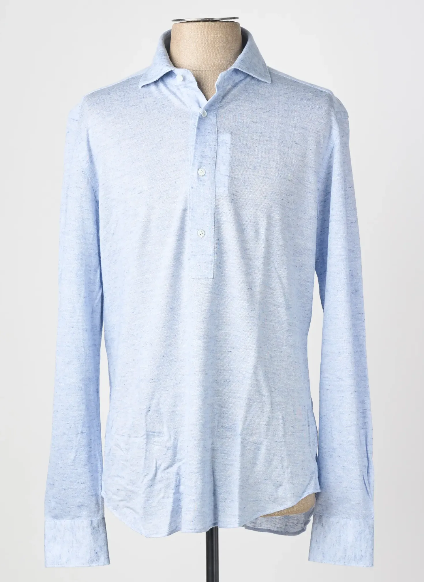 Polo Xacus Bleu Manches Longues