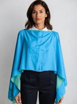 Poncho Diana Gallesi Bleu