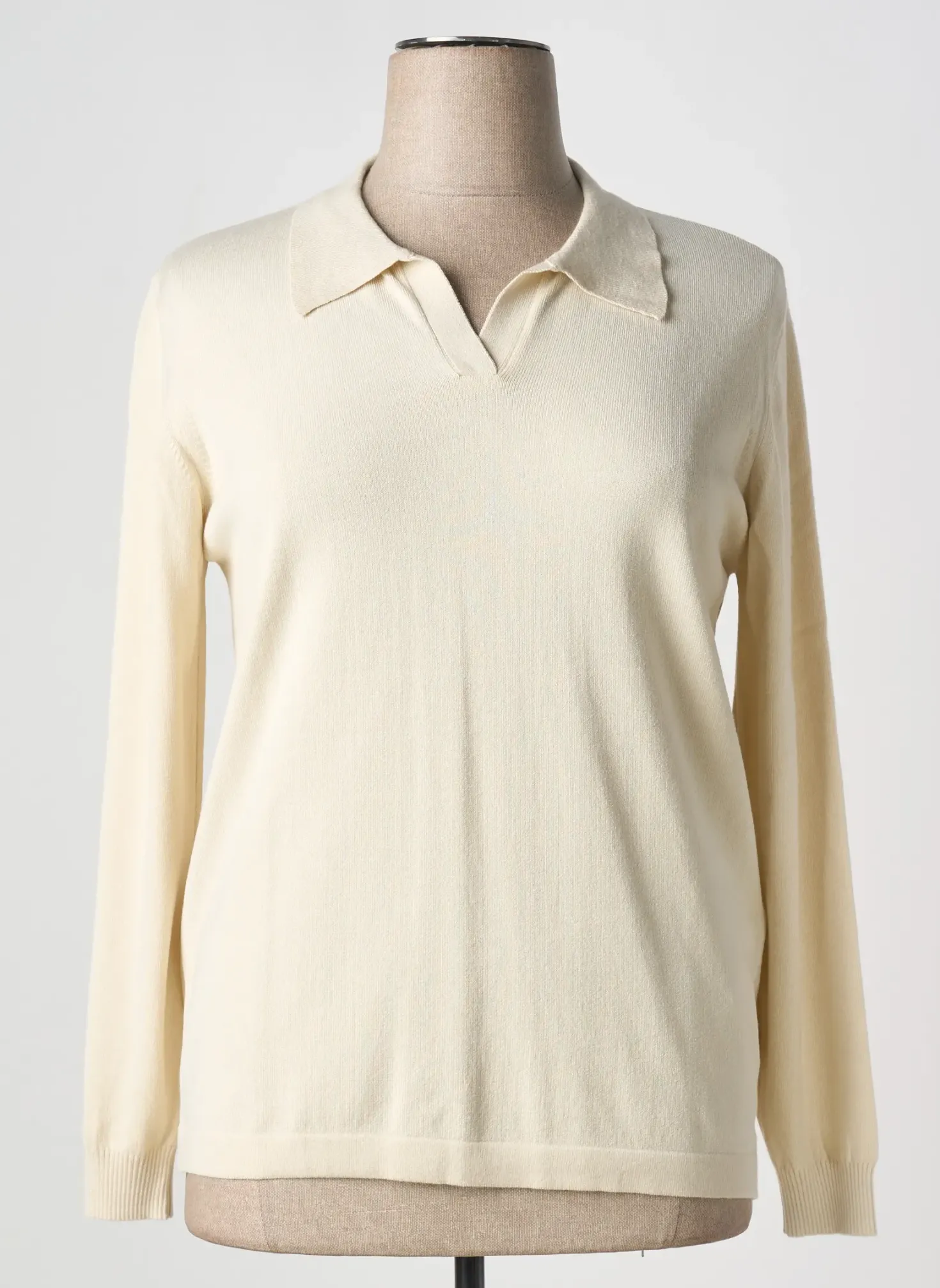 Pull Barbara Lebek Beige Manches Longues