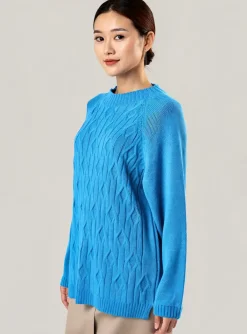 Pull Bariloche Bleu Manches Longues
