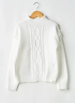 Pull Boboli Blanc Manches Longues