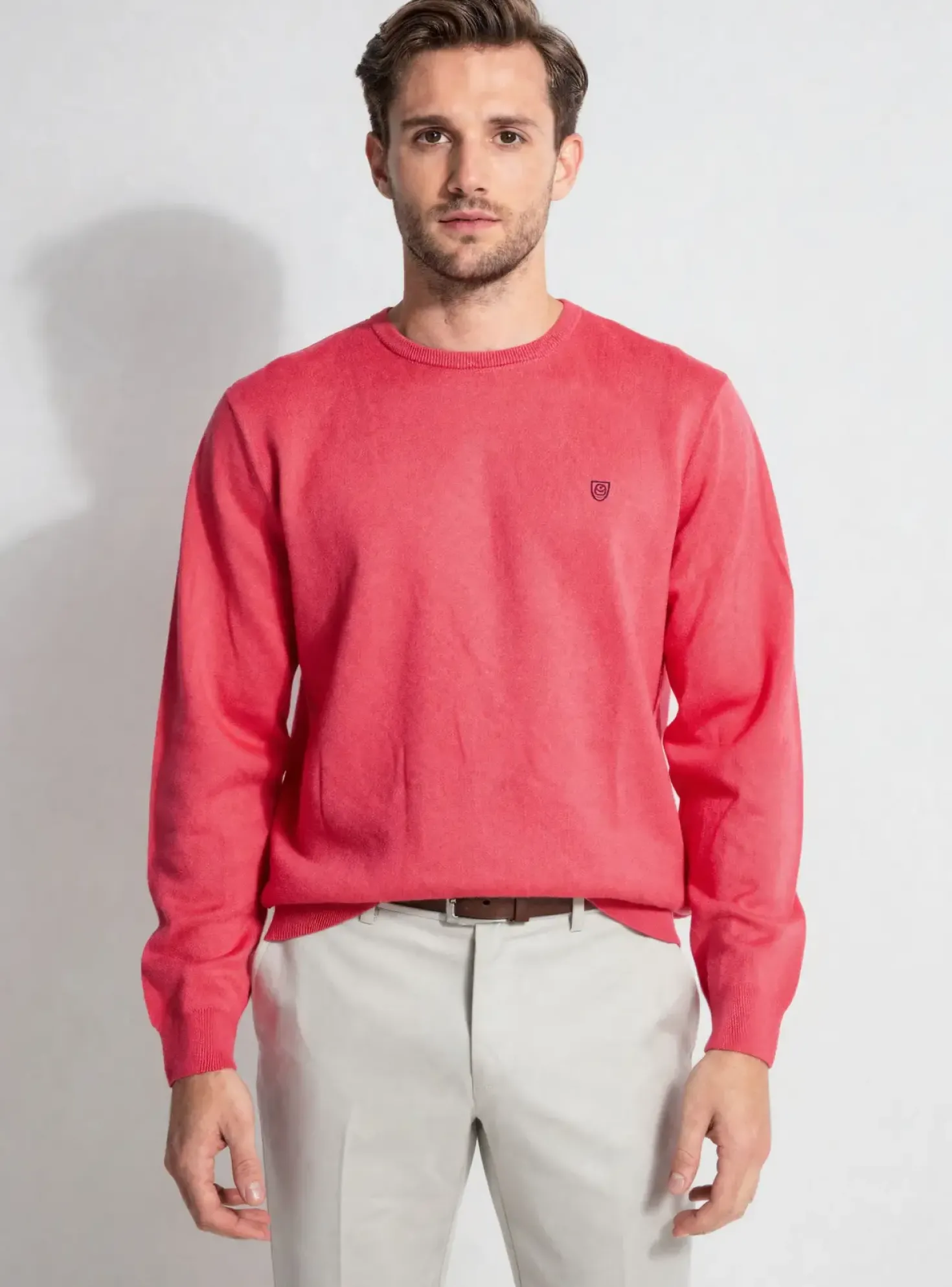 Pull Cambridge Rouge Manches Longues