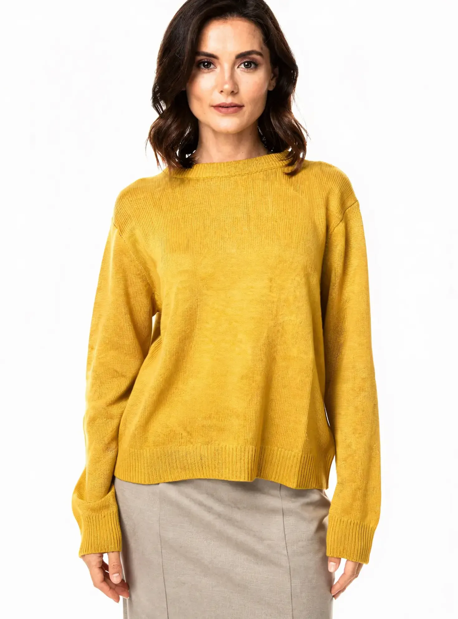 Pull Civico 1 Jaune Manches Longues