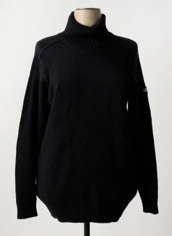 Pull Col Roulé Duger Noir Manches Longues