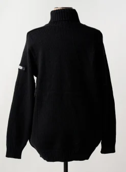 Pull Col Roulé Duger Noir Manches Longues