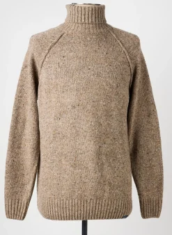 Pull Col Roulé Garcia Beige