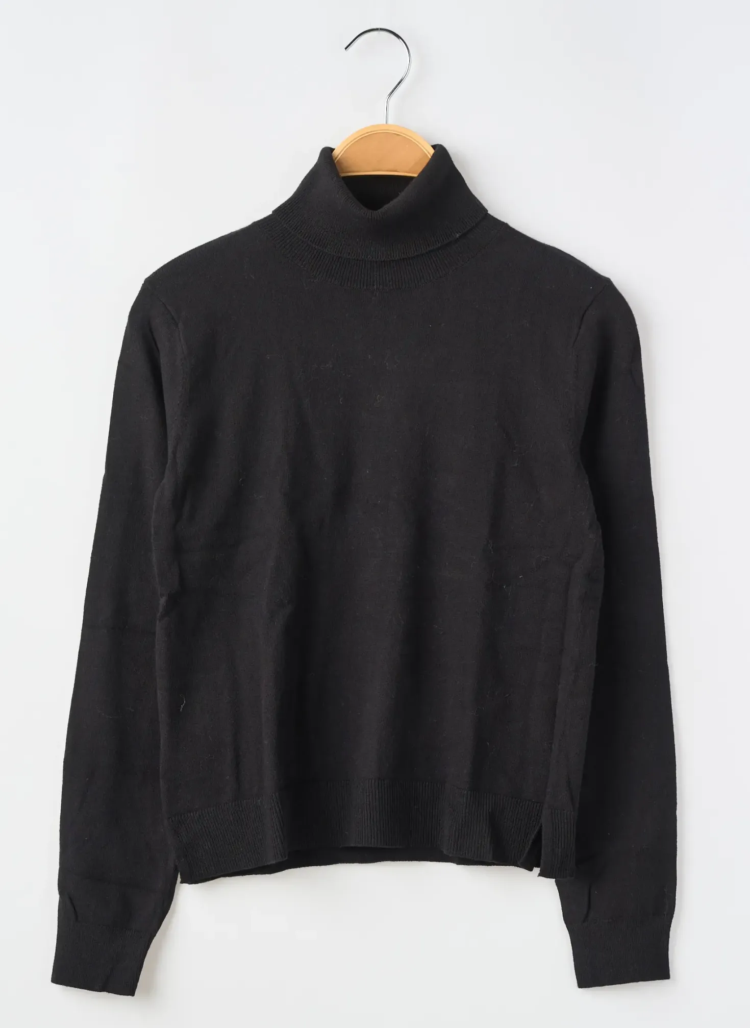 Pull Col Roulé Garcia Noir Manches Longues