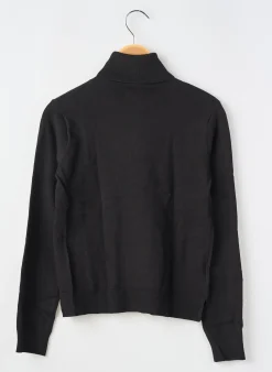 Pull Col Roulé Garcia Noir Manches Longues