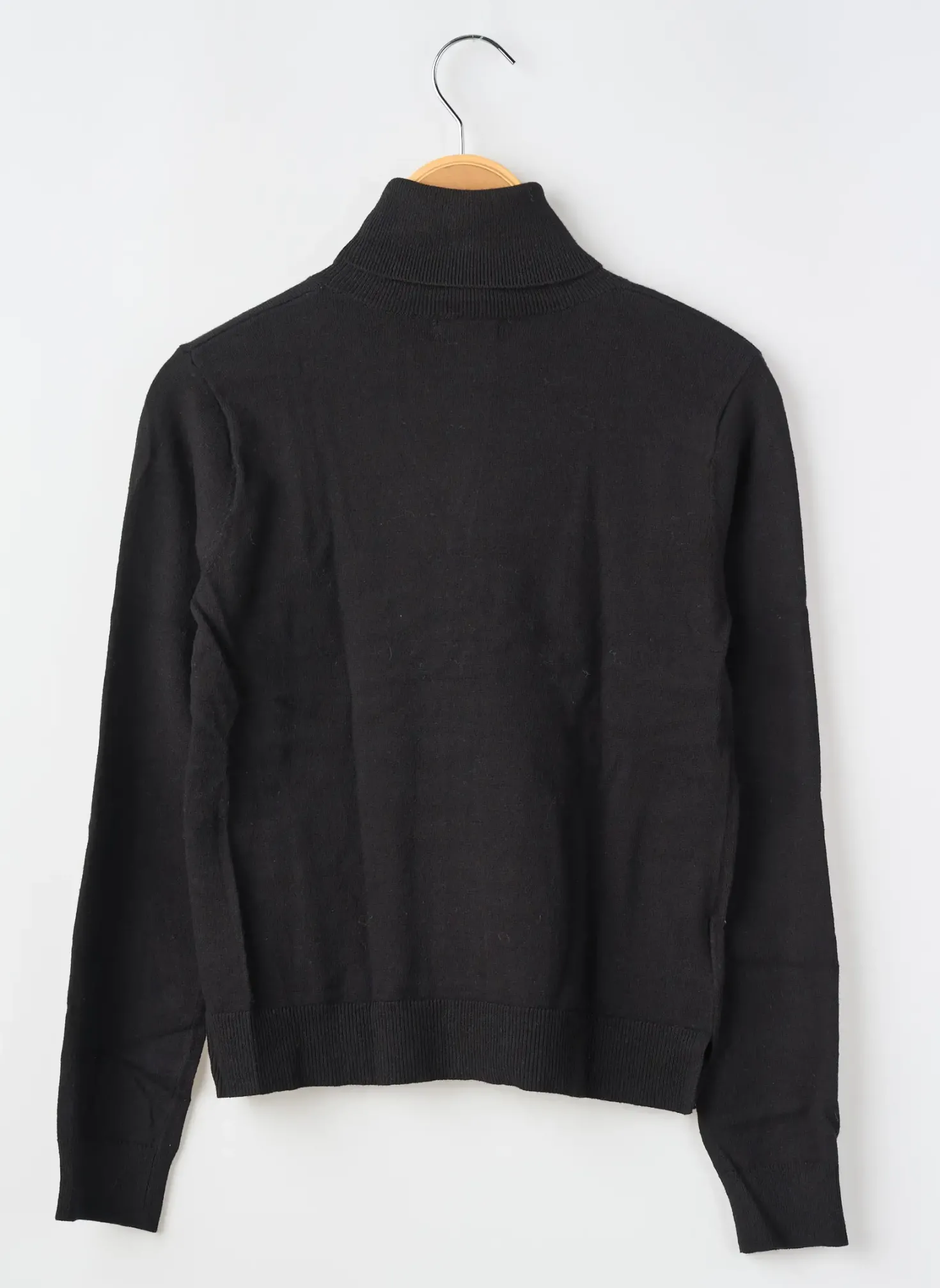 Pull Col Roulé Garcia Noir Manches Longues