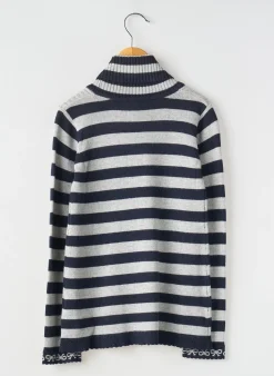 Pull Col Roulé Mayoral Bleu Manches Longues