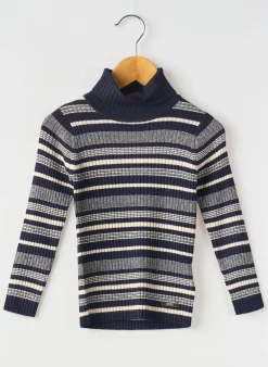 Pull Col Roulé Mayoral Bleu Manches Longues