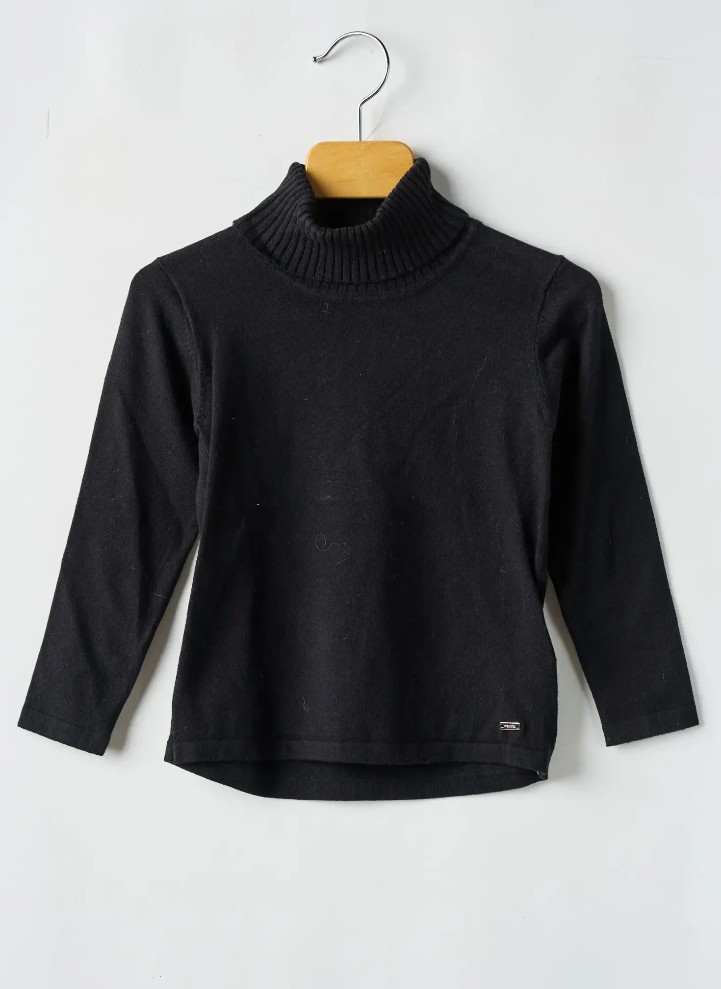 Pull Col Roulé Mayoral Noir Manches Longues