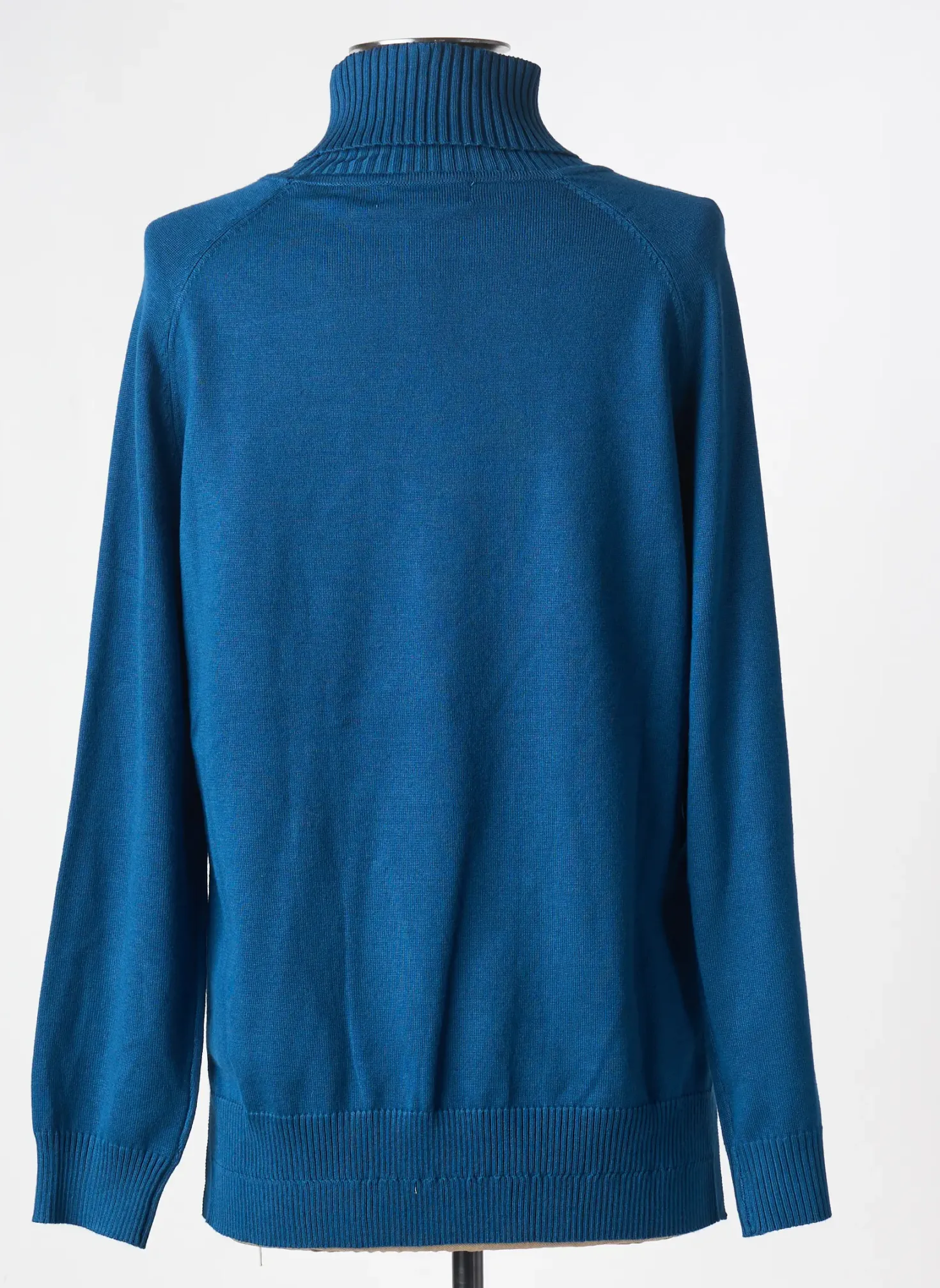 Pull Col Roulé Md'm Bleu Manches Longues
