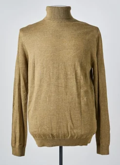 Pull Col Roulé Petrol Industries Vert Manches Longues