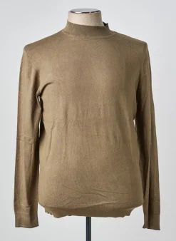 Pull Col Roulé Petrol Industries Vert Manches Longues