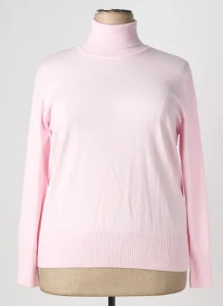 Pull Col Roulé Rabe Rose Manches Longues