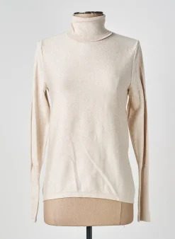 Pull Col Roulé Reserved Beige Manches Longues