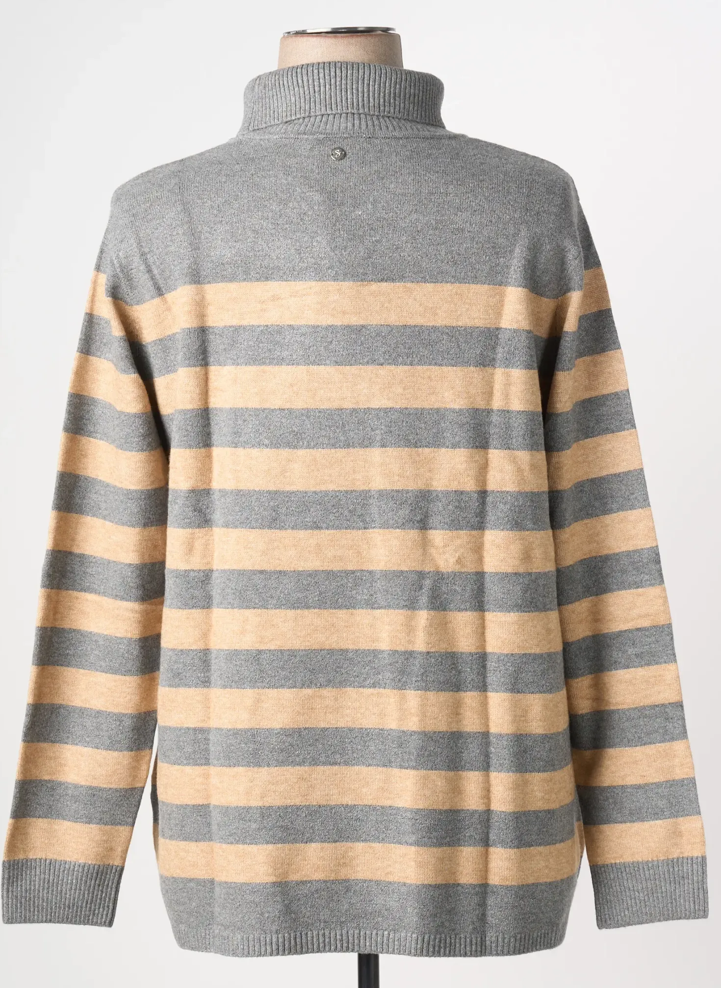 Pull Col Roulé Sheego Gris Manches Longues