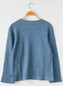 Pull Coudemail Bleu Manches Longues
