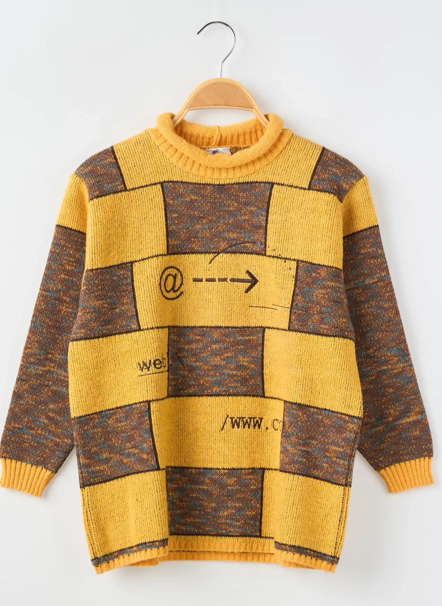 Pull Coudemail Jaune Manches Longues