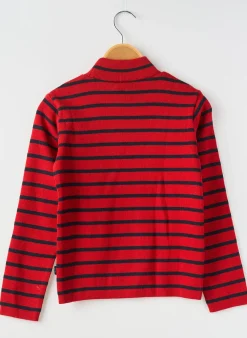 Pull Coudemail Rouge Manches Longues