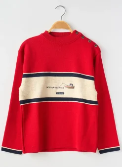Pull Coudemail Rouge Manches Longues