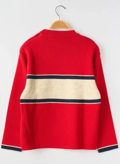 Pull Coudemail Rouge Manches Longues