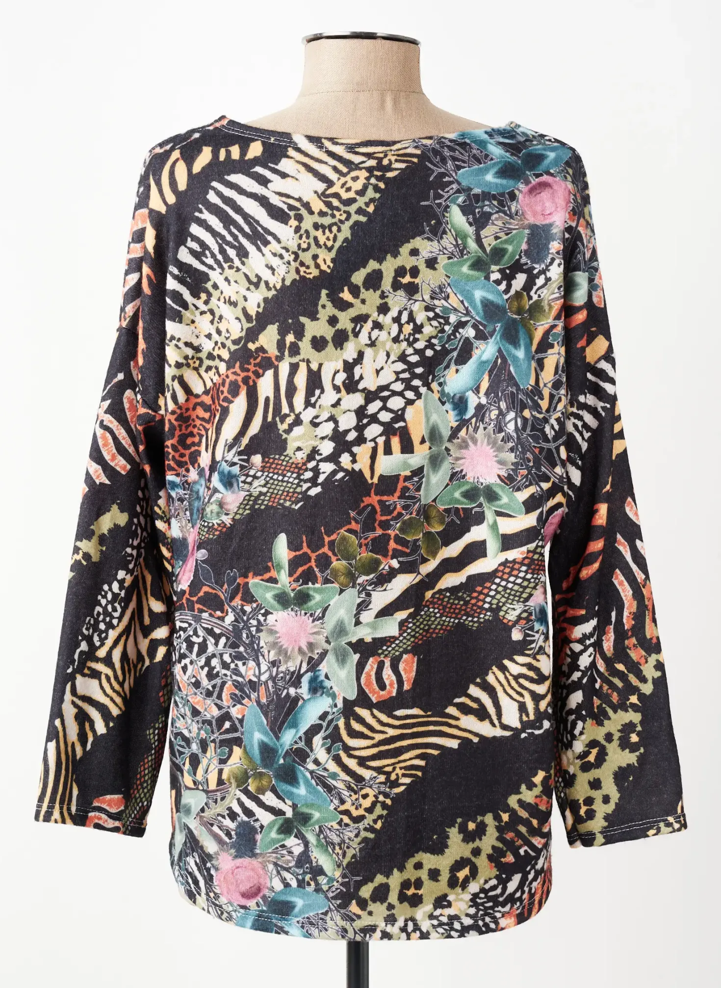 Pull Couleurs Du Temps Noir Manches Longues