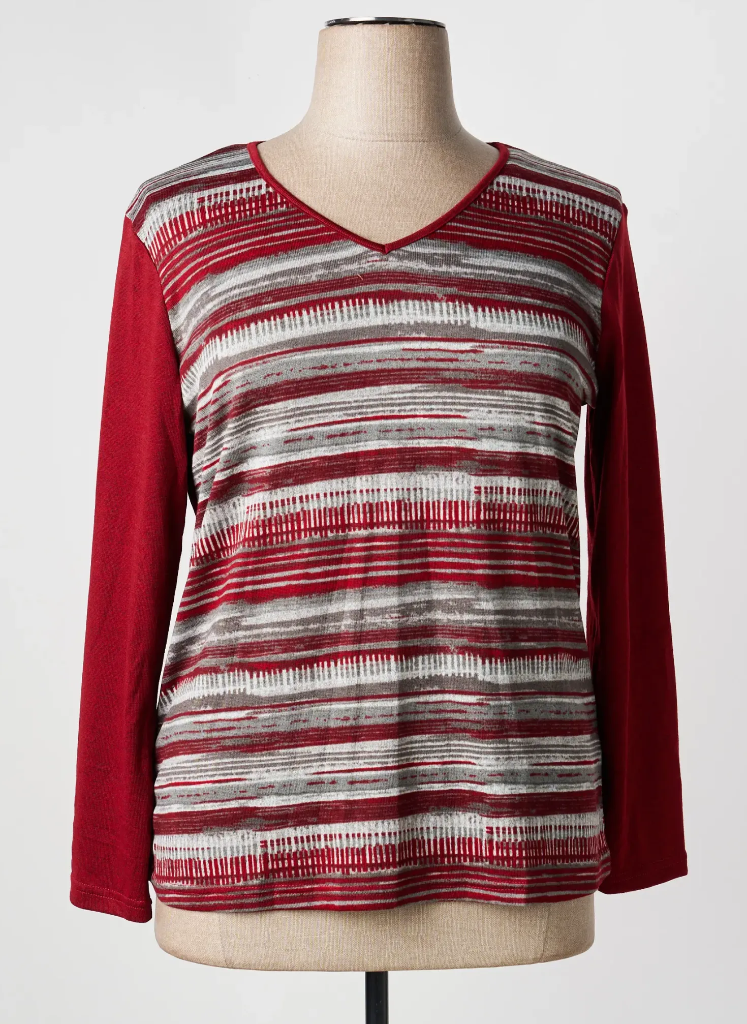 Pull Damart Rouge Manches Longues