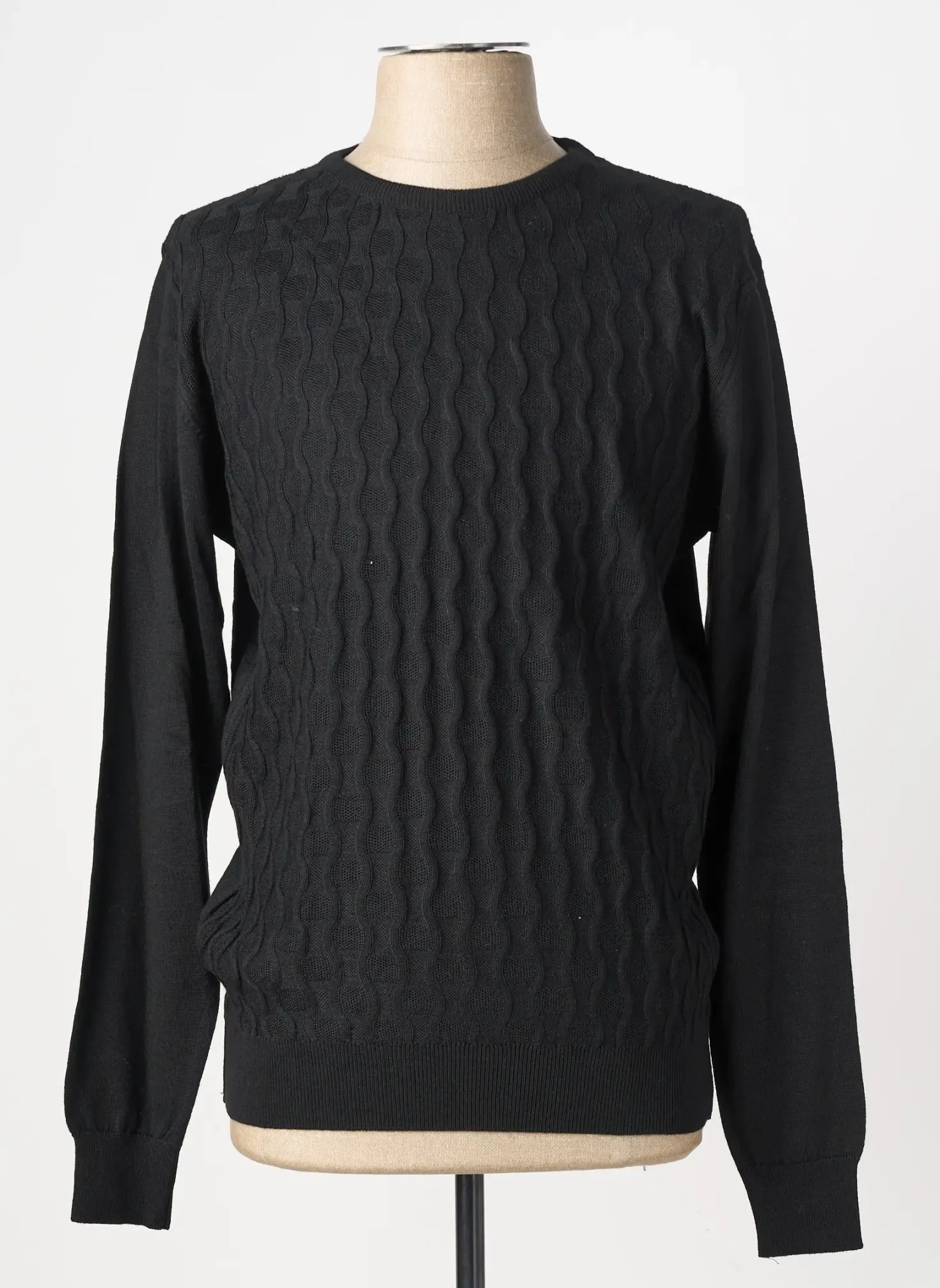 Pull Delahaye Noir Manches Longues