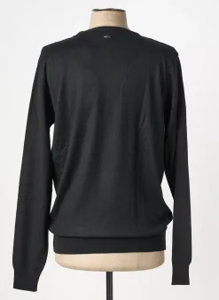 Pull Delahaye Noir Manches Longues