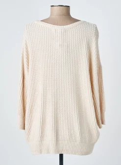 Pull Devernois Beige Manches 3/4