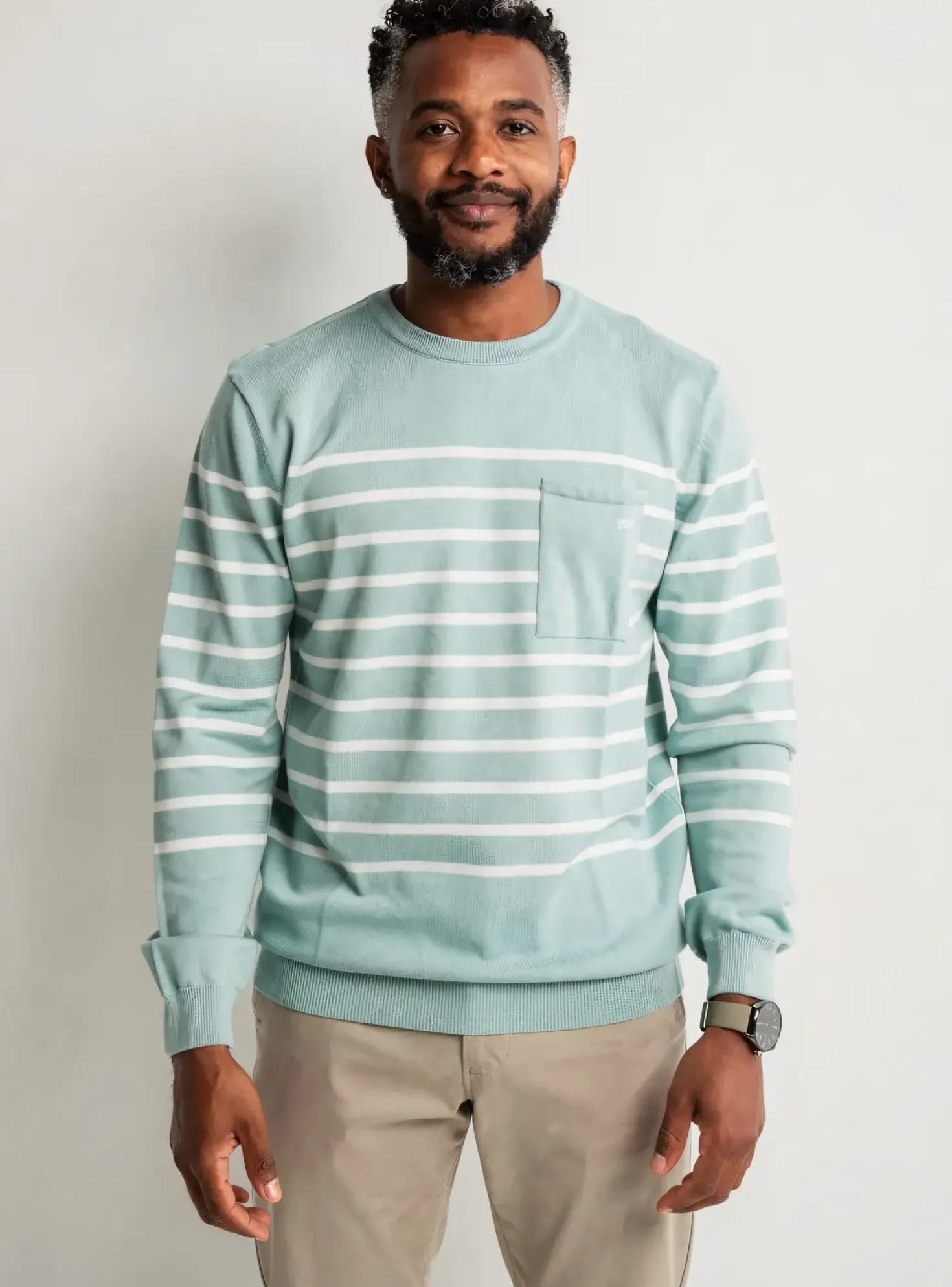 Pull Elle Est Ou La Mer Vert Manches Longues